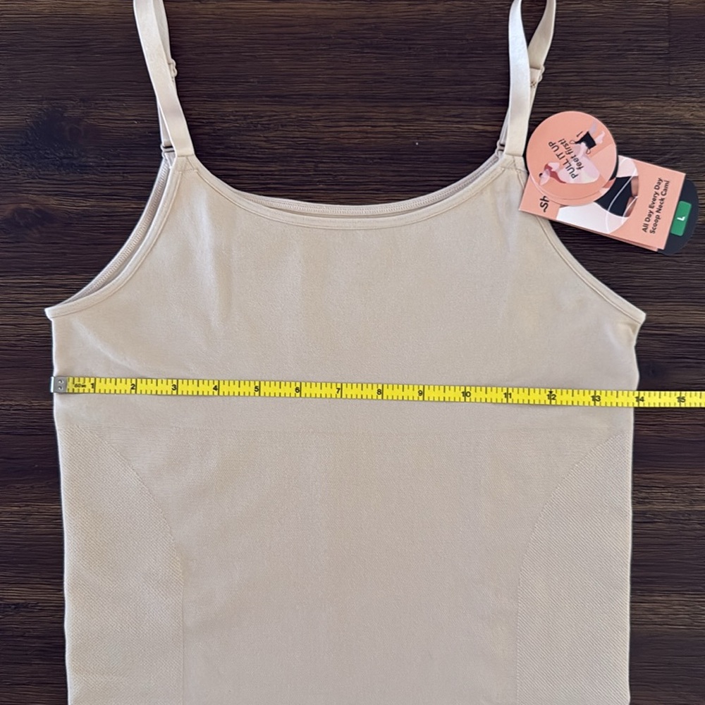 Shapermint Essentials All Day Every Day Scoop Neck Cami Chai Large NWT - Picture 6 of 9